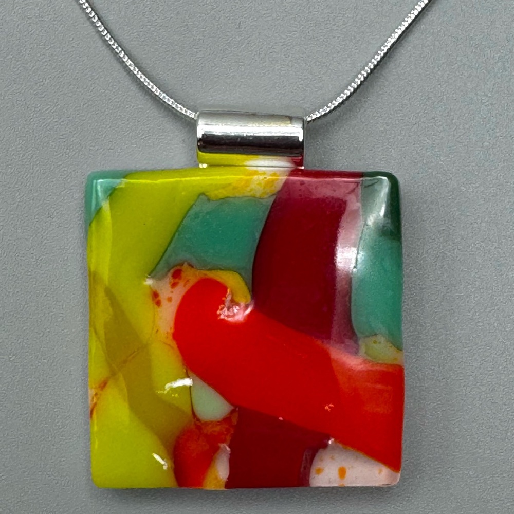 Vibrant Multicolor Pendant Necklace